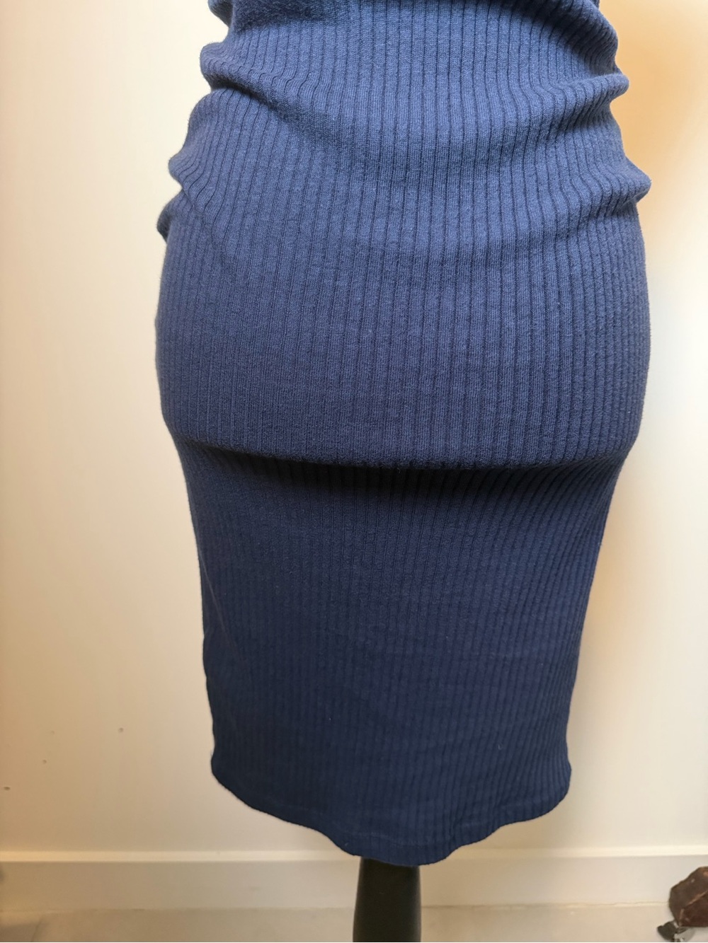 ROXY Navy Ribbed Lace-Up Ribbed Dress - Picture 15 of 17